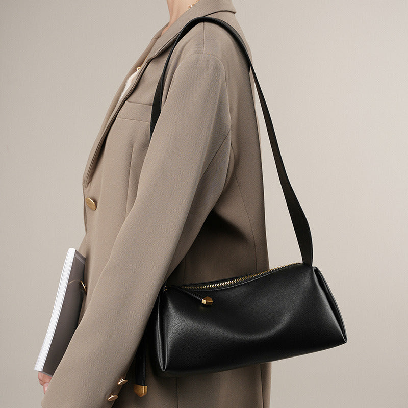 BAGUETTE – Sac baguette en cuir de vachette (vue 6) – YUMIKA