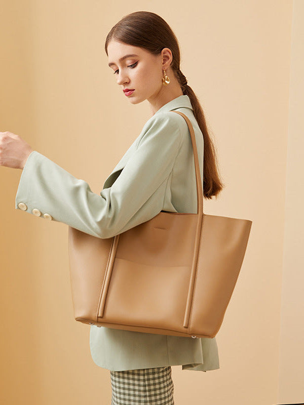 CAMEO L – Large cowhide leather bag (view 3) – YUMIKA