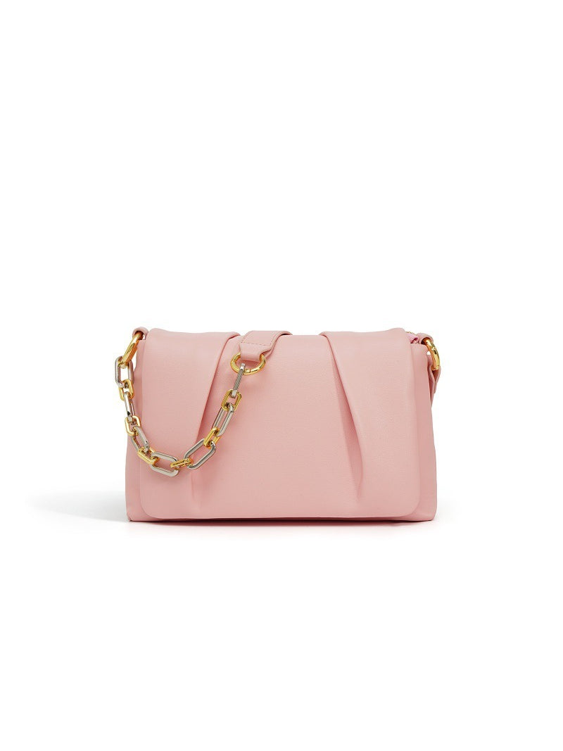 EMY – Sac coussin plissé en cuir (vue 7) – YUMIKA