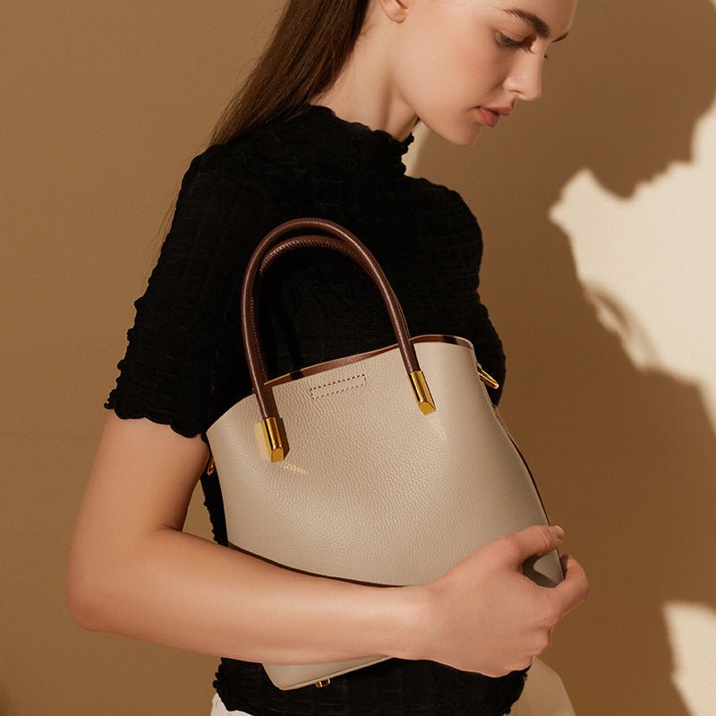 GABBI – Structured leather handbag (view 5) – YUMIKA