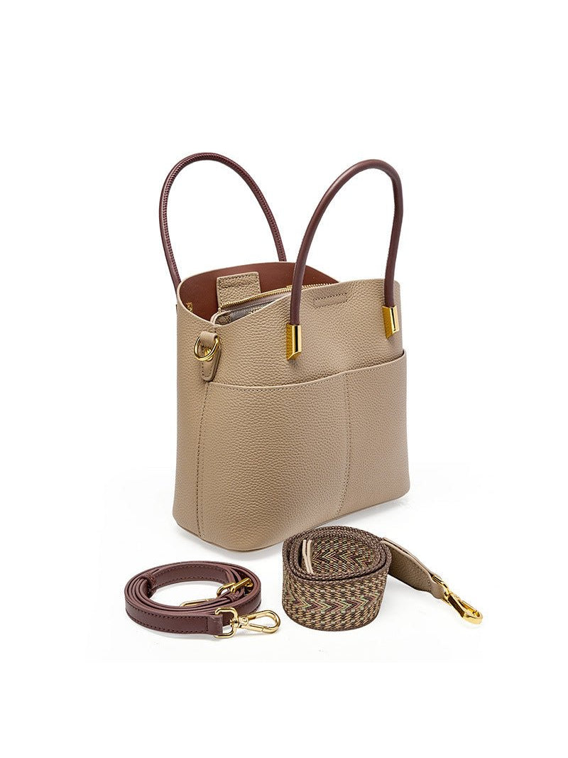 GABBI – Structured leather handbag (view 6) – YUMIKA