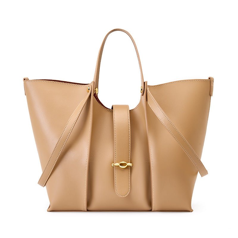 GRACE – Laptop-size leather tote (view 2) – YUMIKA