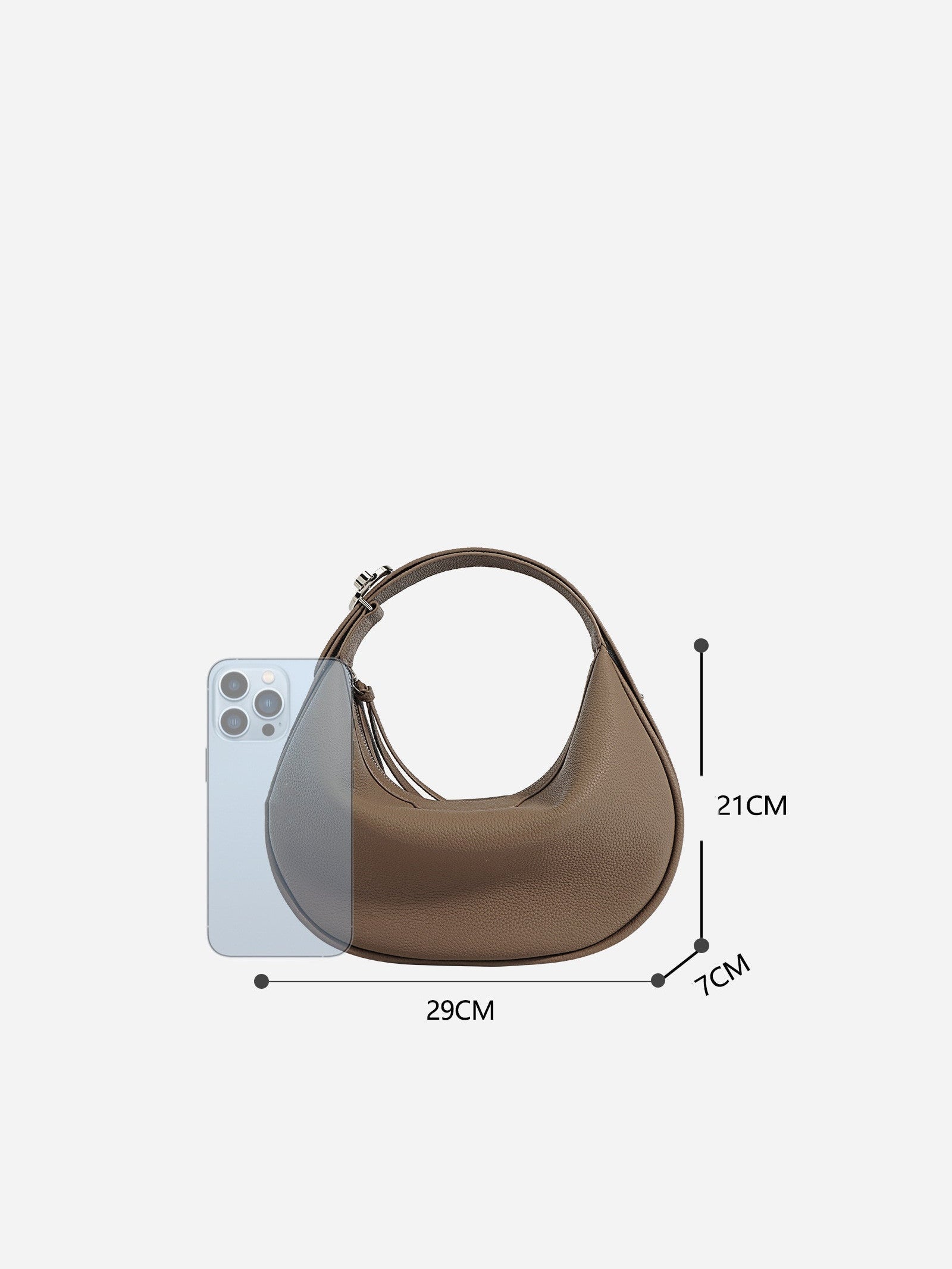 HALFMOON – Leather half-moon bag (view 11) – YUMIKA