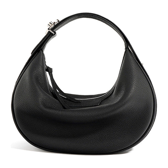 HALFMOON – Leather half-moon bag (view 2) – YUMIKA