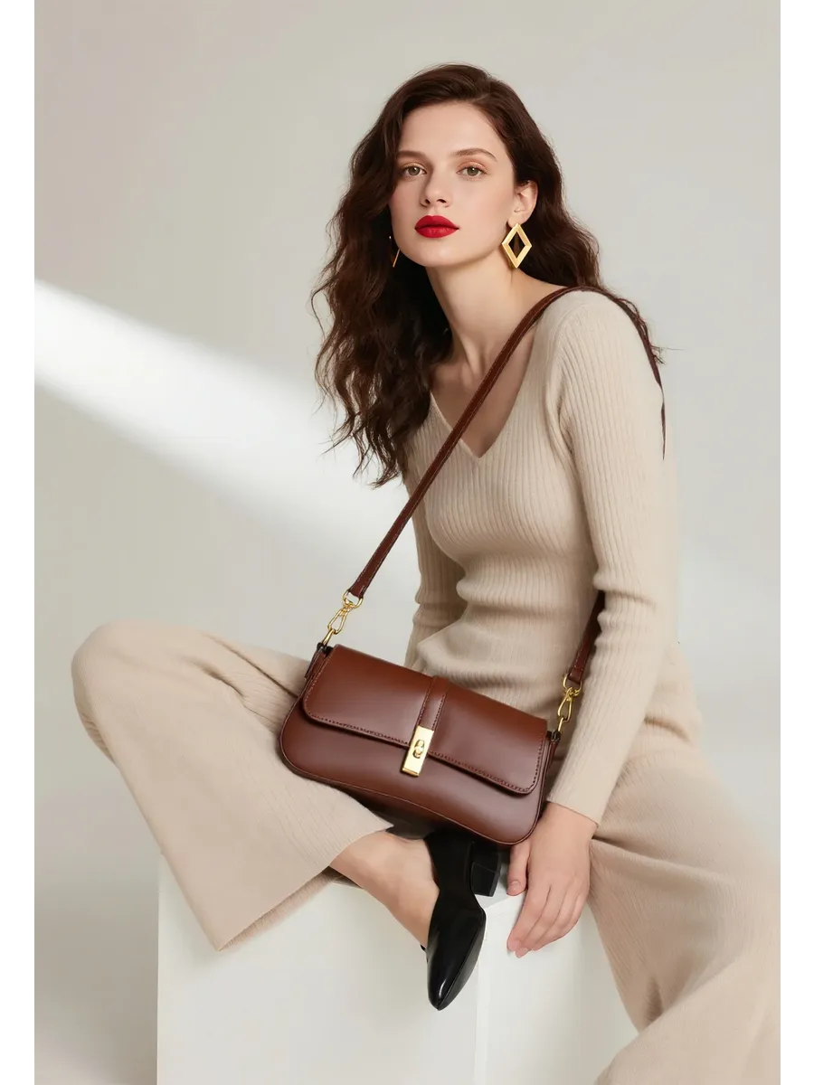 LADY – Sac à rabat rétro en cuir (vue 6) – YUMIKA