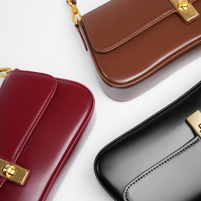 LADY – Sac à rabat rétro en cuir (vue 8) – YUMIKA