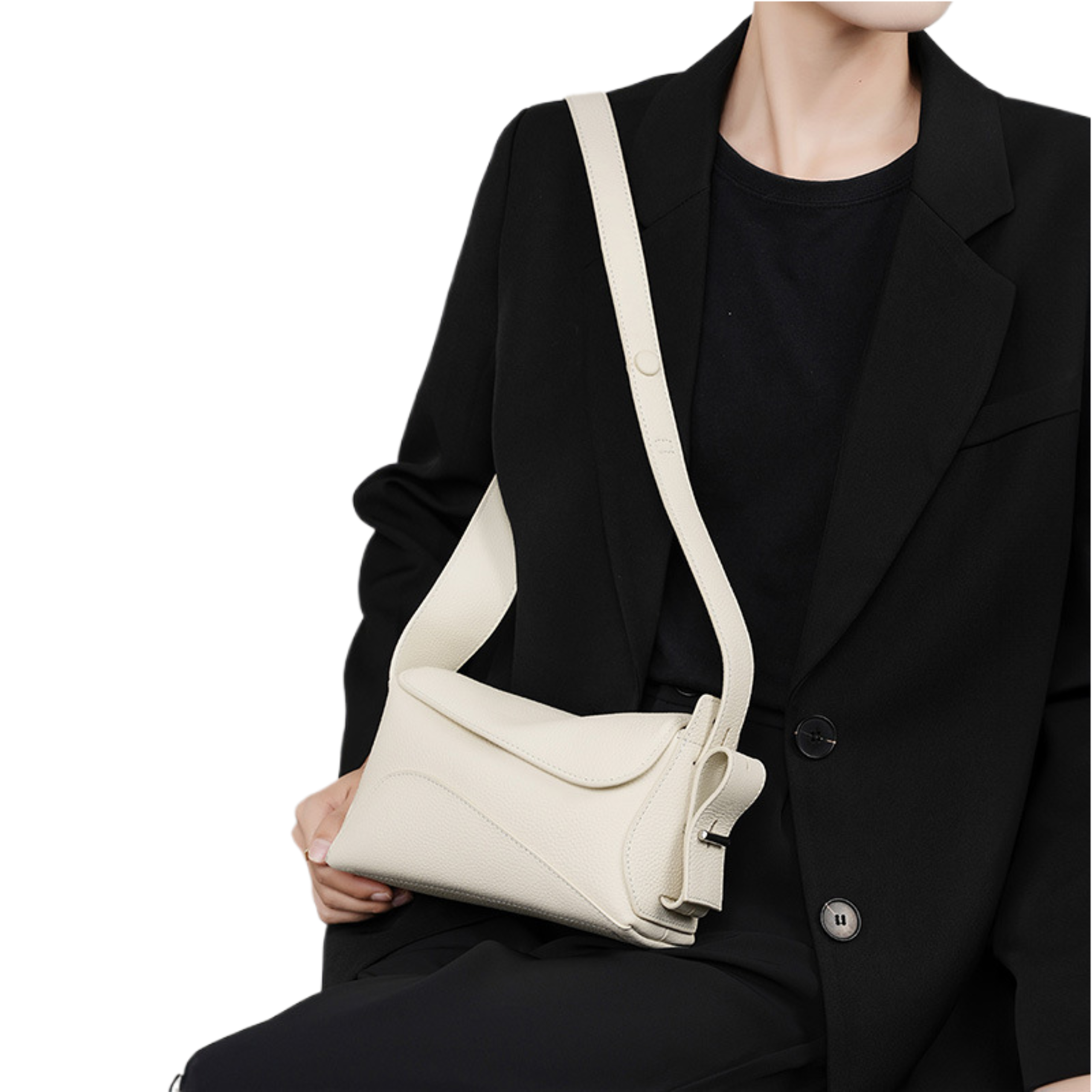 NINA – Sac à anse en cuir de vachette (vue 2) – YUMIKA