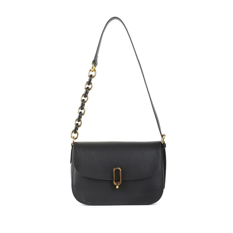 NOÉMIE – Sac à rabat minimaliste en cuir (vue 1) – YUMIKA