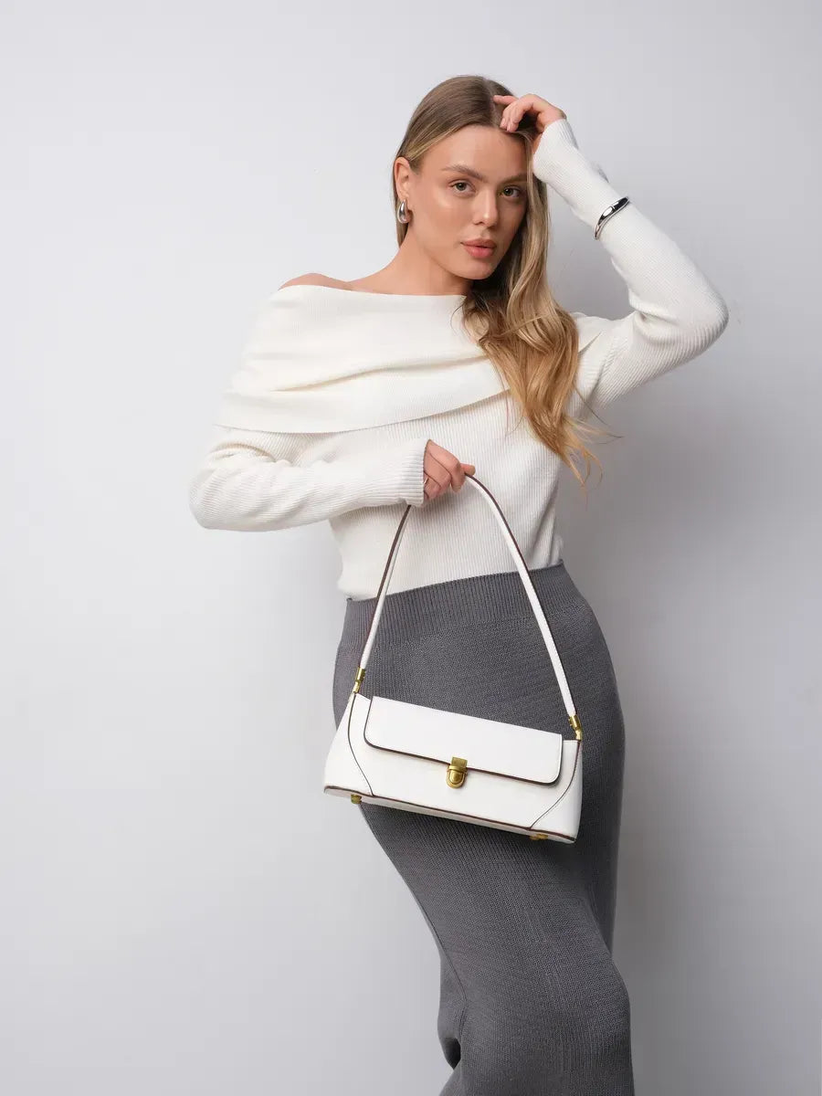 SOFIA – Sac porté épaule en cuir de vachette (vue 18) – YUMIKA