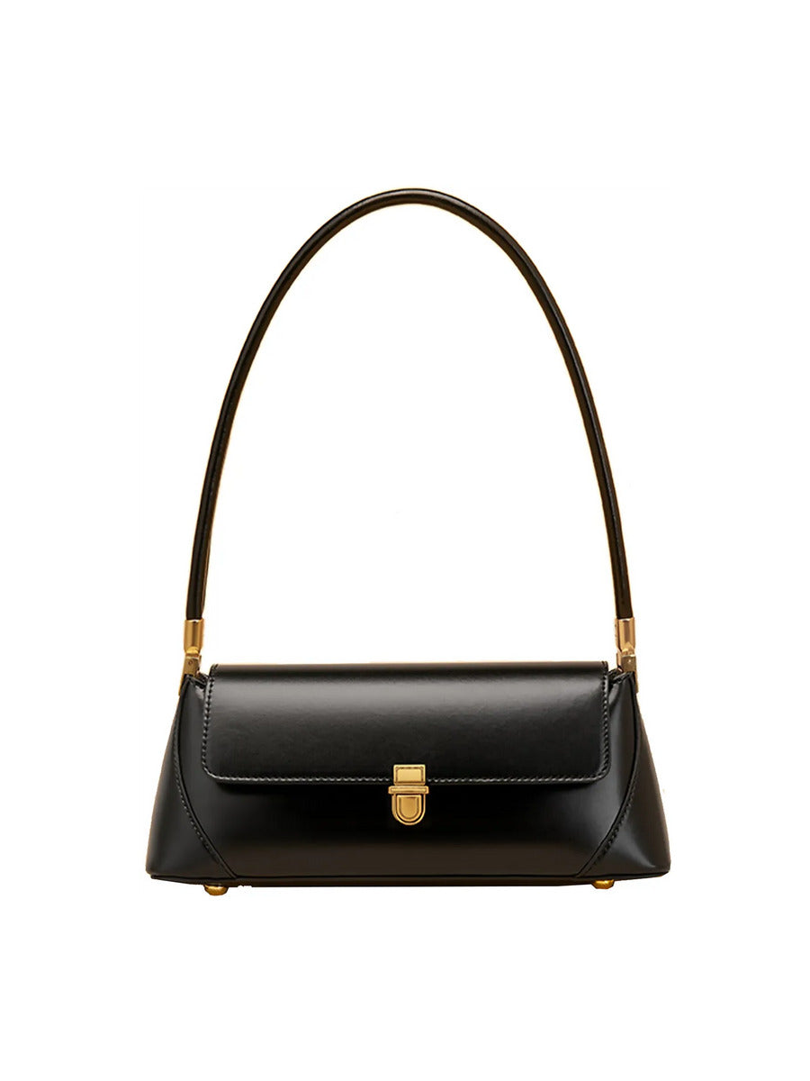 SOFIA noir – sac porté épaule en cuir – YUMIKA